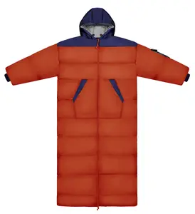 Red and Navy Long Sleeve Sleeping Bag Jacket L-XXL