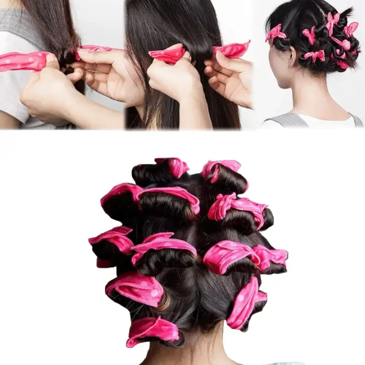 10PCS Soft Heatless Hair Curling Rods, Flexible Sponge Hair Rollers for Overnight Styling, DIY Natural Waves and Curls, Comfortable Sleeping Hair Curlers for Women