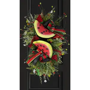 Luxury Watermelon Summer Door Swag Wreath