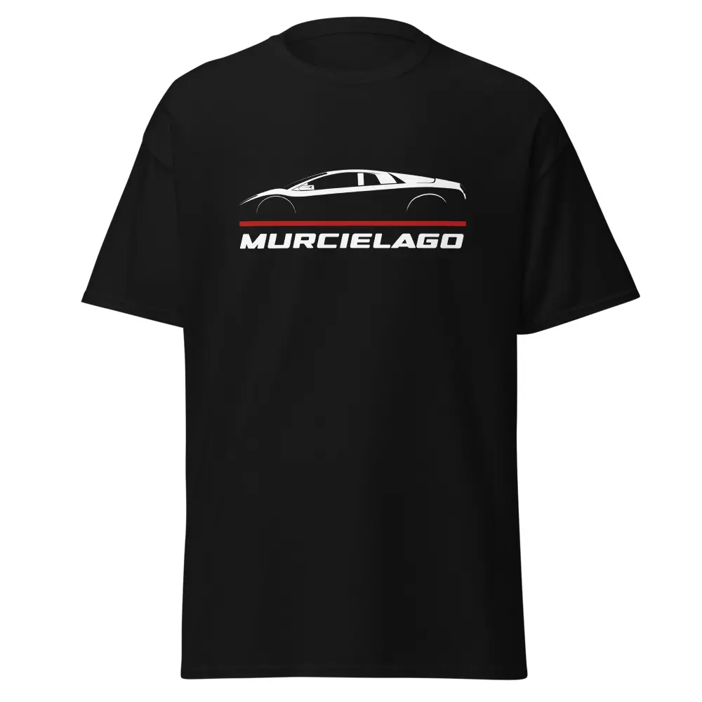 Men's Murcielago 2001-2010 Graphic T-Shirt, Premium Cotton Fabric, Classic Streetwear Style for Car Enthusiasts, Short Sleeve Birthday Gift