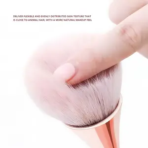 Large Single Makeup Brush, Soft Bristle Loose Powder Brush, Round Head Blush Brush, Setting Powder Brush, Highlighter Brush, Beginner Beauty Tool, Soft Cosmetic Brushes