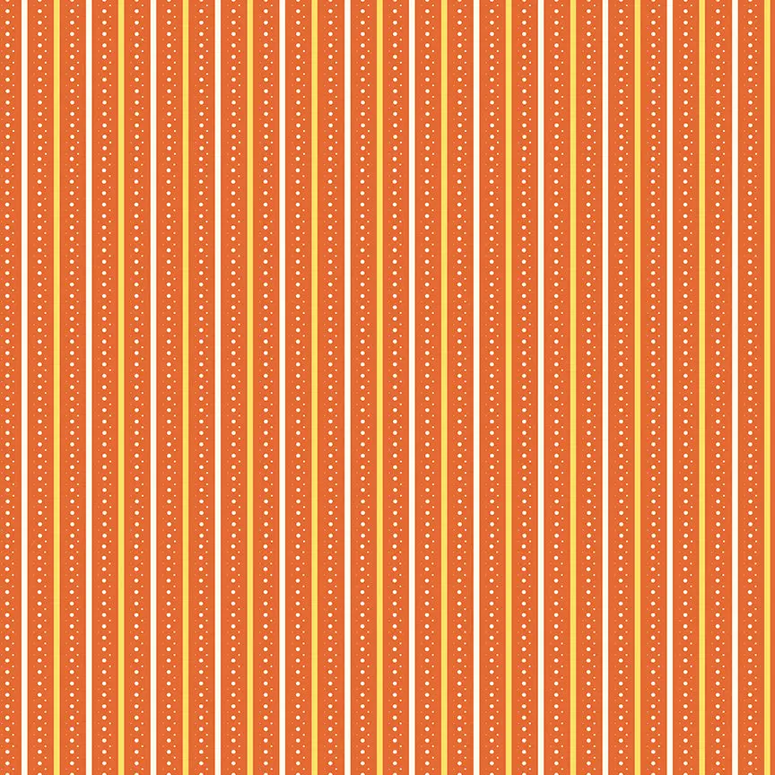 Fabric Riley Blake Orange Stripes Summer's In Town by the Quarter Yard C17535-ORANGE
