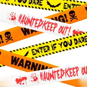 “Spooky 3×30 ft Halloween Caution Tape (3 Rolls) – Indoor/Outdoor Do‑Not‑Enter Warning Decor for Haunted Houses, Party Zones & Doorways – Weather‑Resistant Crime Scene Tape