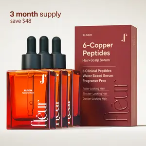 Active GHK-Cu Copper Tripeptides Bloom Hair+Scalp Serum - Peptide-Powered Formula for Thicker Hair - 3 Month Supply - 30ml - Haircare Comfort