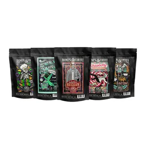 Bones Coffee Company | Wild Side Sample Pack 5 Assorted Flavored Coffee Bags 4oz Medium Roast
