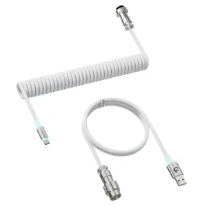MAMBASNAKE C01Ultra Custom Aviator Cable TPU RGB Light Up USB-C Gaming Keyboard Mouse Cable Gaming Accessories