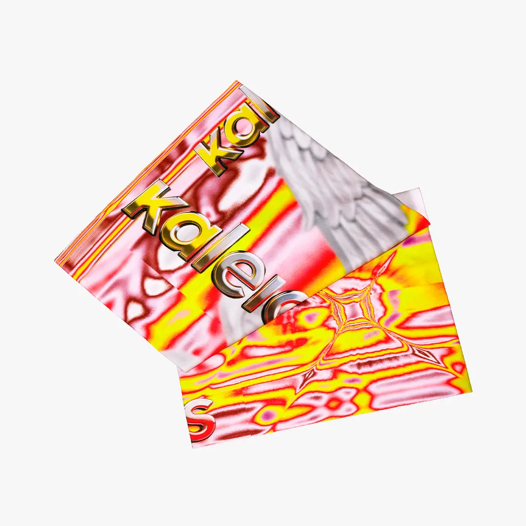 Kaleidos Multifunctional Headwear - Vibrant, Lightweight Abstract Print Hair Accessory with Heart Detail for Everyday Wear, Self-Expression, Headbands