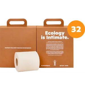 PlantPaper Toxin-Free Bamboo Toilet Paper (32 Rolls) | Bleach-Free, PFAS-Free, Double-Sided Sheets