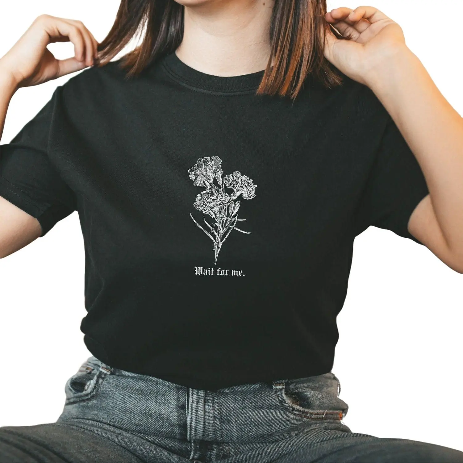 HADESTOWN Inspired Wait for Me Orpheus Eurydice Lyrics T Shirt | Subtle Musical Merch Theater Kid Greek Tragedy Gifts Broadway Tee Top