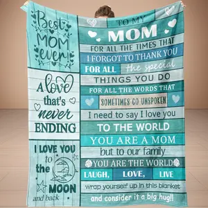 Mom's Birthday Gift: Soft & Warm Throw Blanket from Daughter or Son for Mothers Day & Christmas,Gifts for Mom, Mom Birthday Gifts, Best Moms Blanket for Christmas/Valentine's Day/Mothers Day,Mama Blanket