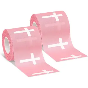 Unisex Christian Bible Verse Print Breathable Cotton Athletic Tape, 2 Rolls Cross Sports Wrap for Basketball, Gymnastics, Fitness