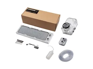 Phanteks Glacier EZ-Fit 360 SOFT-KIT, Complete DIY Water-Cooling Kit, CPU-Block, Reservoir, 360x30mm Radiator, Soft Tube, RGB, Integrated 16mm EZ-Fittings included, White