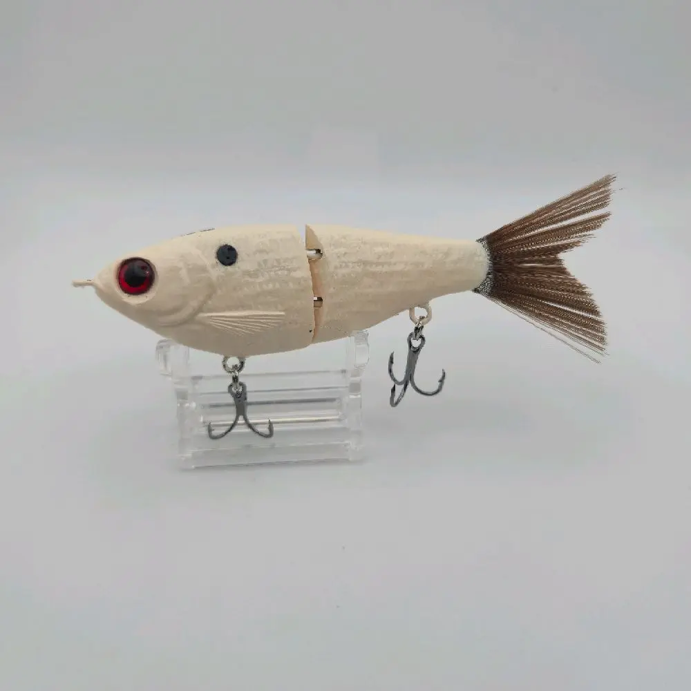 EBC 4.5 Inch Glide Bait 17.5 Grams Slow Sinking- Realistic Detail Hard Body with Dual Trebles for Bass Pike & Musky Fishing Lures