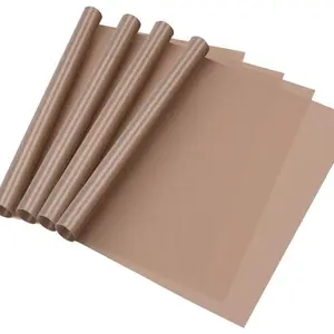 4 Pack Teflon Sheet for Heat Press, Non-Stick Craft Mat, Teflon Heat Transfer Press Sheet for T Shirt Press Machine (12" x 16")