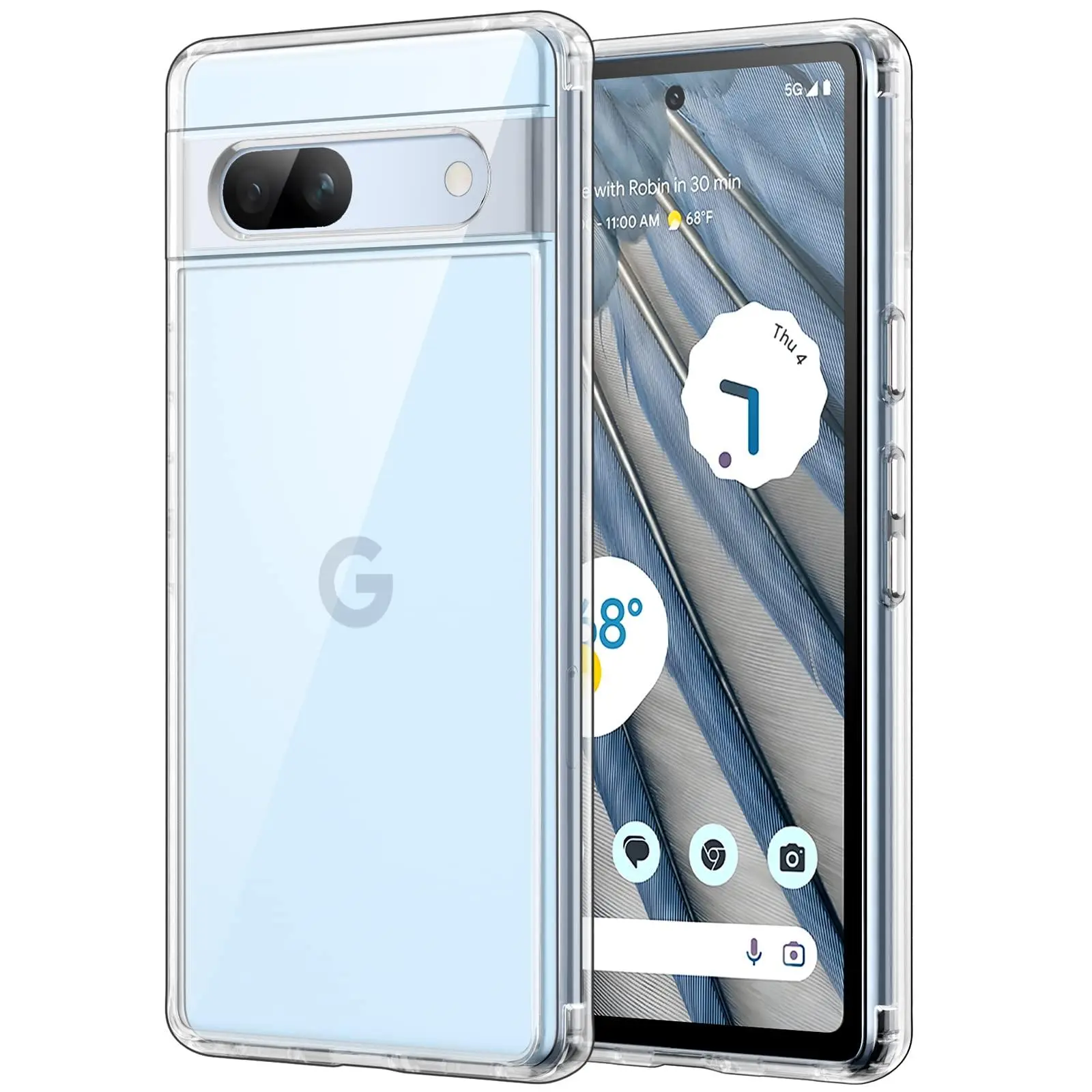 JETech Smartphone Casing for Google Pixel 7a (6.1-Inch, 2023) - Non-Yellowing, Shockproof Bumper, Anti-Scratch Hard PC Back Mobile Phone Accessories with Wireless-Friendly Protection, Cellphone