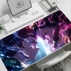 Anime D-Demon Slayer Mouse Pad large keyboard mouse desk pad non-slip rubber gaming mouse pad laptop carpet 600x300 Anime Mousepad