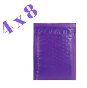 Purple Bubble Mailers - Pack of 4x8 for Shipping Supplies