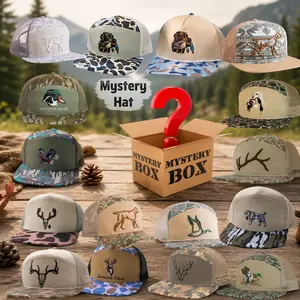 New Mystery One Hunting 7 Panel Hat Sent ,Duck Hunting, Deer Skull, Antler Southern Marsh Fieldstone Bottomland Camo Azteca Snapback Mesh Unisex Camo Trucker Hat