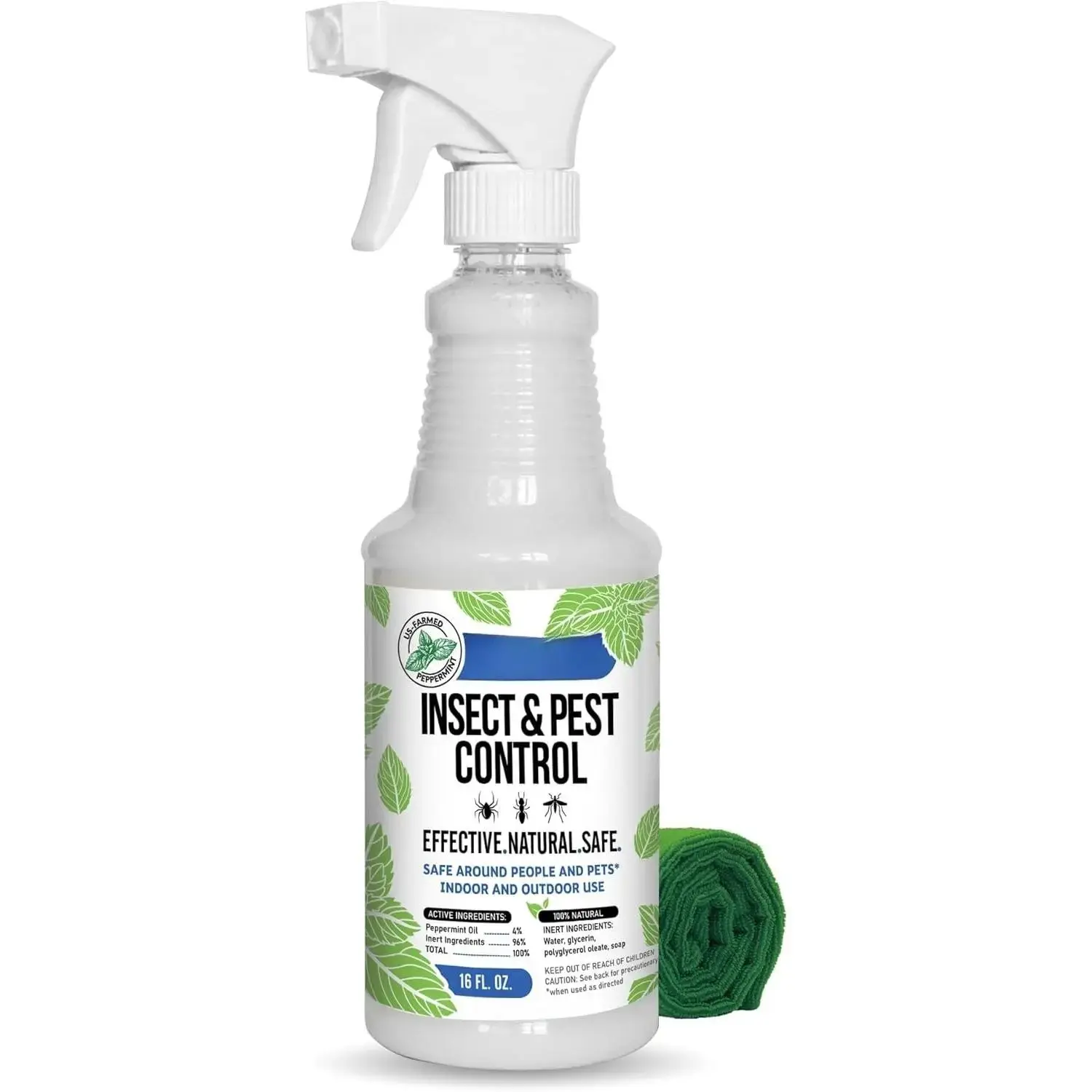 Peppermint Oil Insect Repellent Spray – Natural Indoor & Outdoor Bug Control for Spiders, Ants, Roaches, and More – Plant-Based, Extra-Strong Formula - 16 oz
