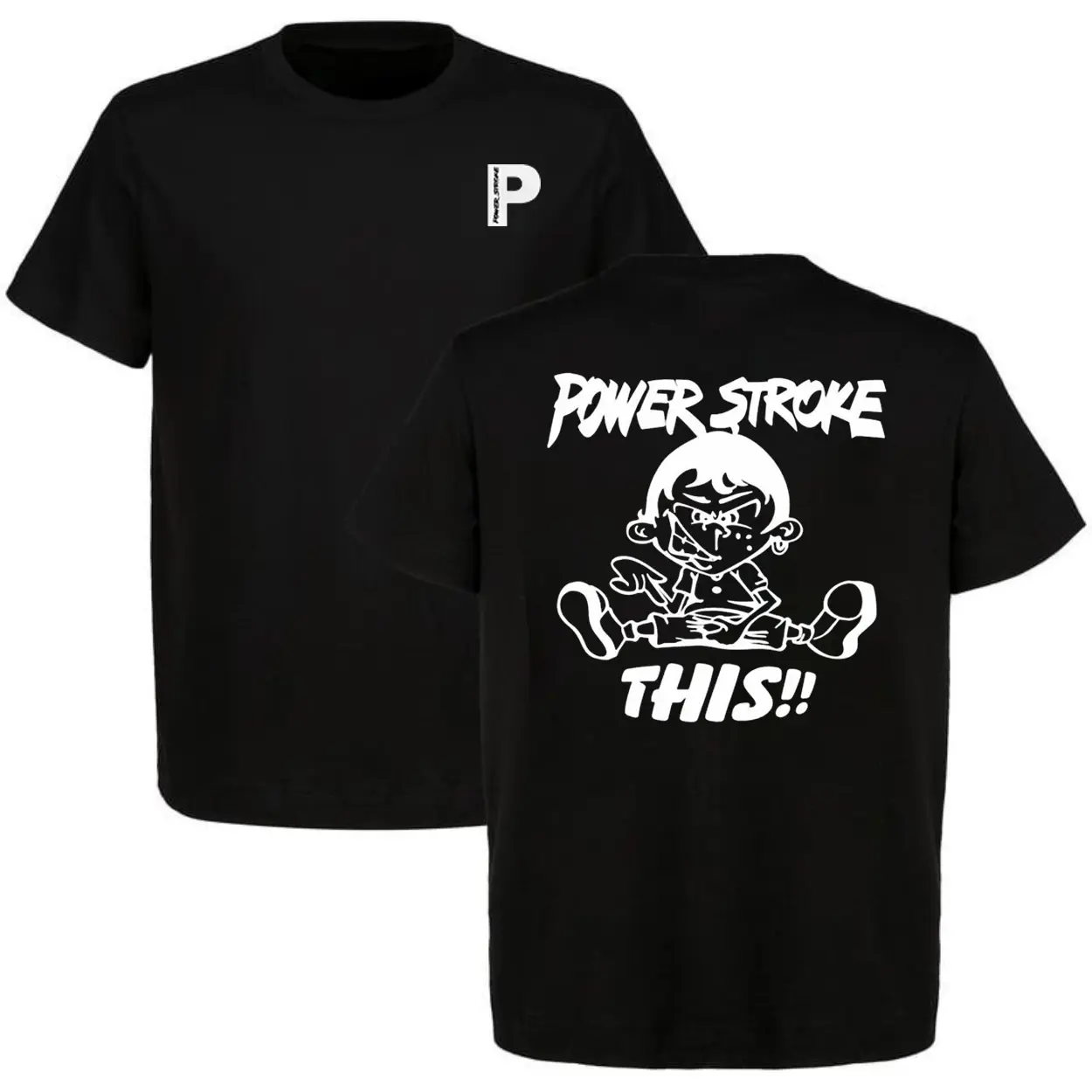 Funny Power Stroke T-Shirt Car Parts Graphic Shirt Funny Mens Cotton