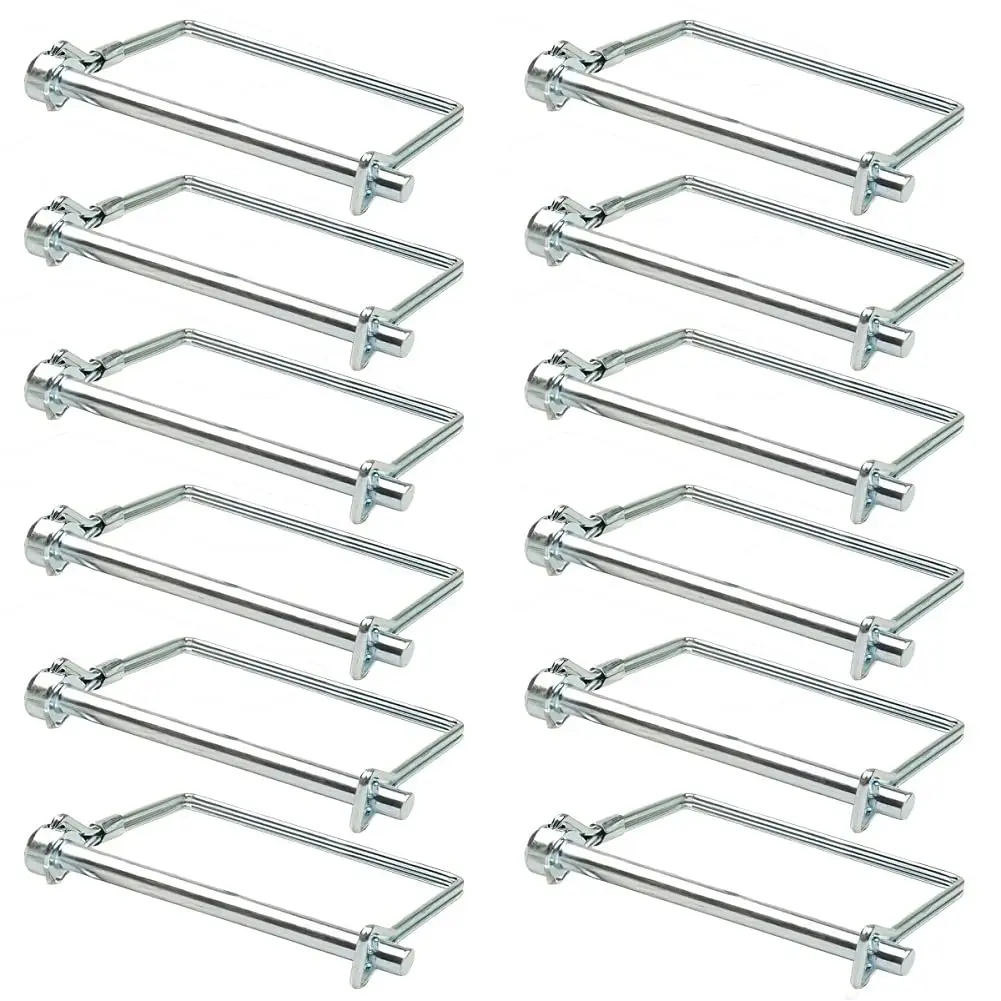 15 count 1/4*4-1/2 Inch Trailer Hitch Pin Shaft Locking Pin Safety Coupler Pin 1/4 Hitch pin Wire Lock Pin 1/4" x 4-1/2" for PTO,Farm,Lawn,Hitches,and Garden