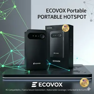 ECOVOX Global Ultra-Light Portable Mini WiFi Hotspot - Ecovox Portable WiFi, Mobile Broadband Router, USB-C Port, 13-Hour Battery, Connect 9 Devices, Works in 120+ Countries, LTE, Perfect for Travel - TikTok Shop Creator Picks