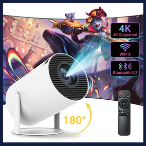 Outdoorfun Mini 4K Decoding Projector with 5G WiFi 6 & BT 5.0 720P Full HD 160 ANSI Lumens Portable Home Theater for Android Audio Bluetooth Game Bigger Watch Better