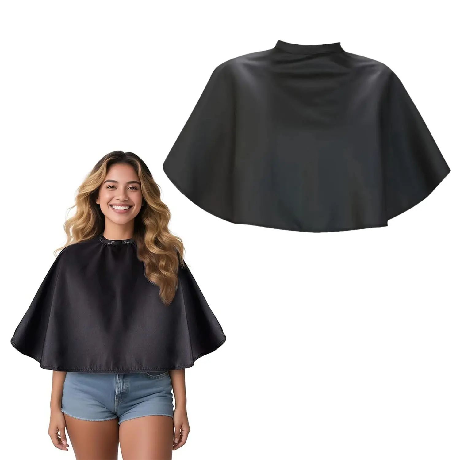 Professional Hair Cutting Cape for Barbers, Durable Comfortable Salon Cover, Fashion Round Neck Hairdressing Apron, Single Pack, Barber Supplies, Hair Styling Tools, Hair Cutting Accessories