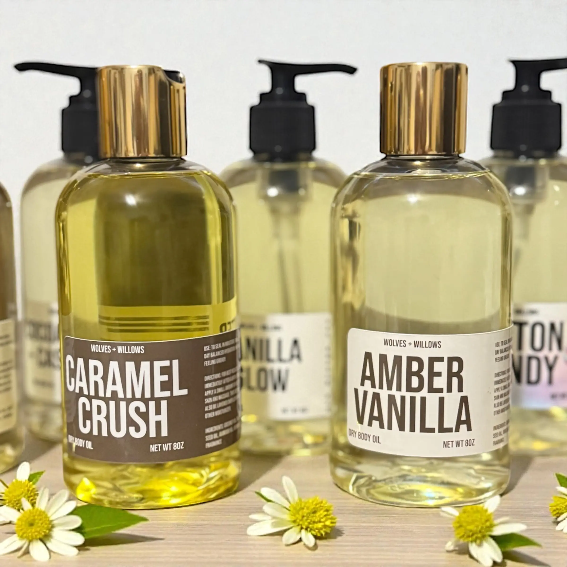 8 ounce Wolves & Willows Dry Body Oil - Choose Your Scent - Non-Toxic Phthalate-Free Formula