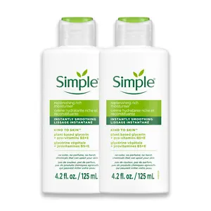 Simple Kind To Skin Replenishing Rich Moisturizer 2 pc - Deep Hydration Winter Skincare Cream with Niacinamide Vitamins B5 & E - 4.2 oz Each Hydrating  Moisturizing