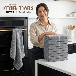 Utopia Towels Microfiber Cotton Cleaning Cloths - Super Absorbent, Soft, Lint-Free, Long-Lasting (18x26 in) for Dishes, Appliances Utopia Towels Microfiber Cotton Cleaning Cloths - Super Absorbent, Soft, Lint-Free, Long-Lasting (18x26 in) for Dishes, Appliances