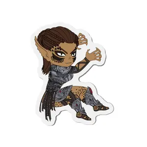 Gripping Laezel Die-Cut Magnets, Cute Elf Magnet, Unique Home Decor, Gifts for Gamers, Fantasy Gifts, Fridge Decor