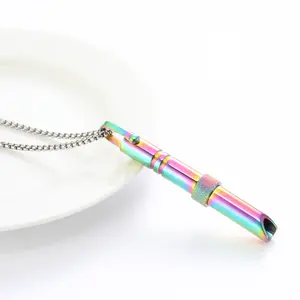 Breathing Necklace for Men Women Anxiety Relief Necklace Relaxation Meditation Calming Down Mindful Breathing Spinner Necklace