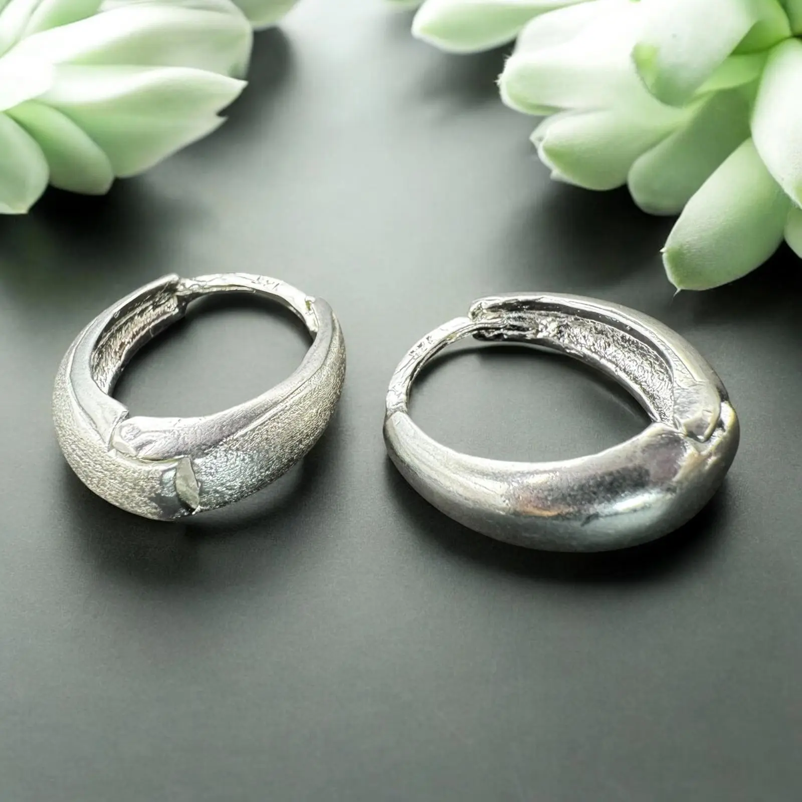 OVAL EARRING IN MEXICAN SILVER .925