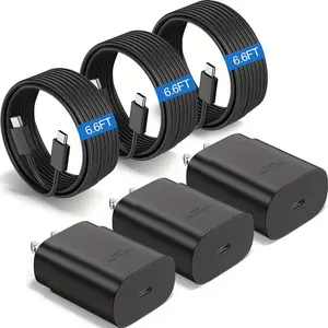 Android Charger, 25W Super Fast Charger USB C Samsung Phone Charger Fast Charging 6.6FT C Type Cord for Samsung Galaxy S25/S25 Ultra/S25+/S24/S24 Ultra/S24+/S23 Ultra/S23/s22/S21/S20/Note 20/10