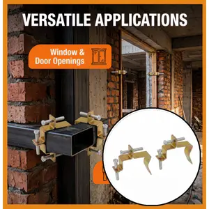 2 Pcs C Clamp Brick Fixing Fixture 50mm Profile Special Galvanized Anti - Rust Bolt Installation for Wall Brick Column Positioning Fixing Temporary Support Template Fixing