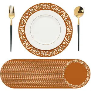 Mexican Paper Placemats 32/50 Pcs Cielito Lindo Disposable Round Table Mats 13 Inch Lightweight Doilies for Cinco de Mayo Taco Tuesday Fiesta Baby Shower Birthday Bridal Shower