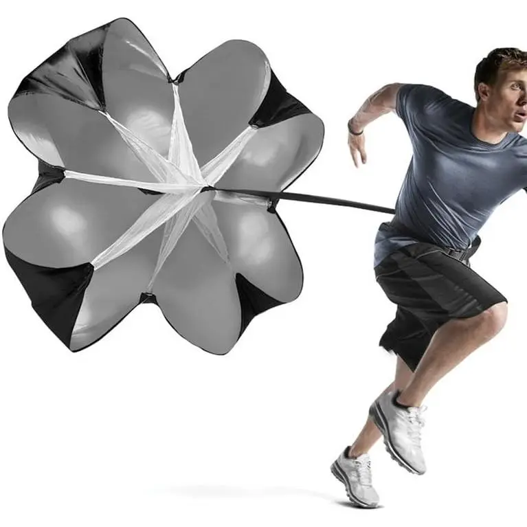 Running Speed Chute Resistance Parachute 56 inch Powerchute Umbrella Training Sprint Power Soccer Trainer for Runner, Football, Soccer Drilling