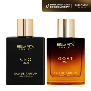 The Sigma Male by Bella Vita Luxury | 2x100ml Perfumes | CEO Man & G.O.A.T. Man | Perfume for Men | Long Lasting Fragrance | Eau De Parfum | Perfect Father's Day Gift | Super Brand Day Exclusive