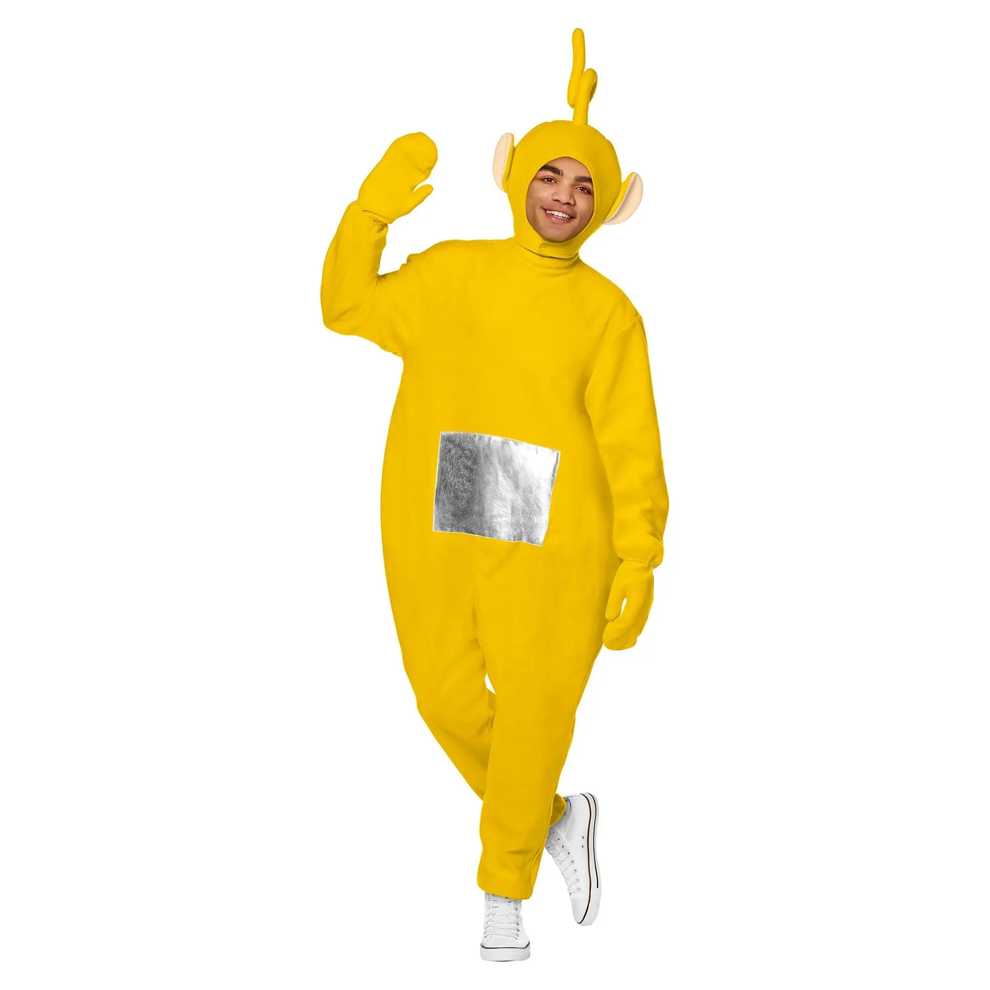 Officially Licensed Teletubbies Laa-Laa Costume, Menswear Character Jumpsuit for Halloween, Christmas, and Cosplay, Clothes, Fans, Costume Ideas, Halloween Ideas