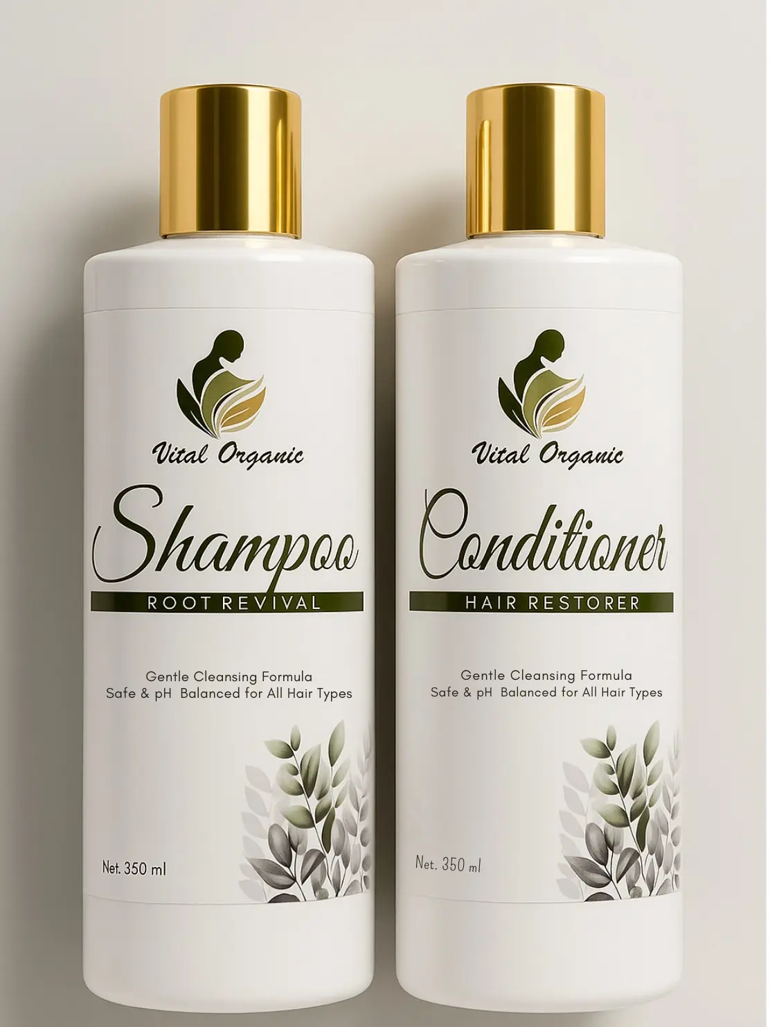 Organic Biotin-Infused Dandelion Shampoo & Conditioner Set - Root Revival Cleanser, Hair Restorer, pH-Balanced Nourishment, Gentle Soothing Care for All Hair Types, 350ml, Natural Shampoo, Biotin Infused Shampoo