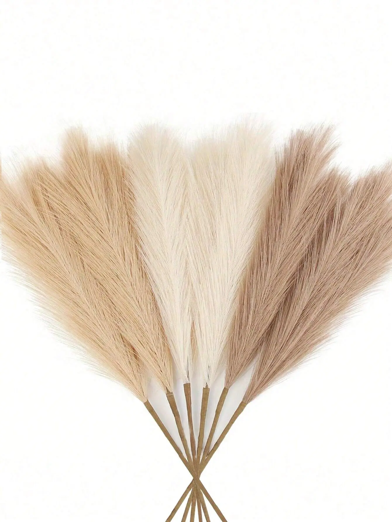 24Pcs/48Pcs Artificial Reed Deep Purple Color Grass Boho Decor Faux Pampas Grass Large Tall Fluffy Artificial Fake Flower Bulrush Reed Grass For Vase Filler Farmhouse Home Kitchen Bohemian Decoration, Room, Wedding Party Decor, Valentine's Day, Gift