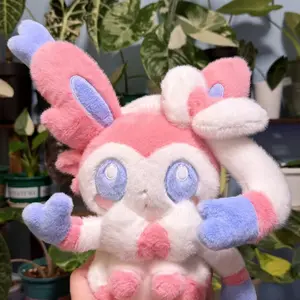 Slyveon Plush Doll Birthday Gift, New Year Present, Super Soft Fluffy Soft Stuffed Toy for Kids, Kawaii Stuffed Animals, Cute Animal Design, Cute Collectible Figure, Perfect Holiday Surprise
