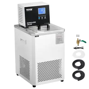 VEVOR Laboratory Chiller Circulator, 6L Chiller Lab Low Temperature Cooling Liquid, 23F-212F Circulator Pump Chiller, LCD 304 Stainless Steel Water Bath Recirculating Water Cooling Chiller
