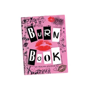 Burn Book: My Trauma Journal by Pendant Publishing Interactive coloring self reflection journal pink mean girls inspired cover