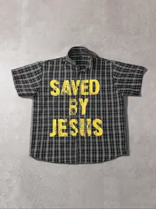 Men's Casual Button Shirt, Short Sleeve Plaid Checked Polyester Material, Chest Pocket Design, Washable Summer Wear, Perfect for Parties & Daily Use