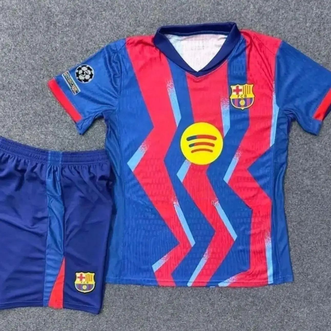 Barcelona 25/26 Player Soccer Fit Kit, Pedri Yamal Edition Soccer Jersey Set D