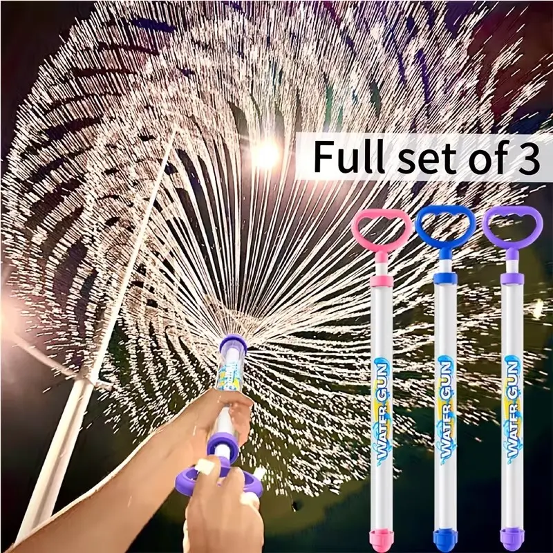 3pcs Firework Water Sprayers, Romantic Photography Props, Pull-String Outdoor Spray Equipment, High Pressure Firework Fountain, Beach Parties, Fun, Excitement, Water Guns, Water Blasters, Water Squirt Guns, Water Sprinkler