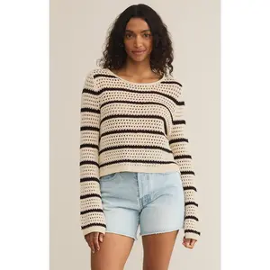 Kit Stripe Crochet Top