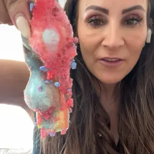 Sweety TreatyCo Cotton Candy Coated and Filled Fruit Rollups Sweet Snack Treats Bonbon